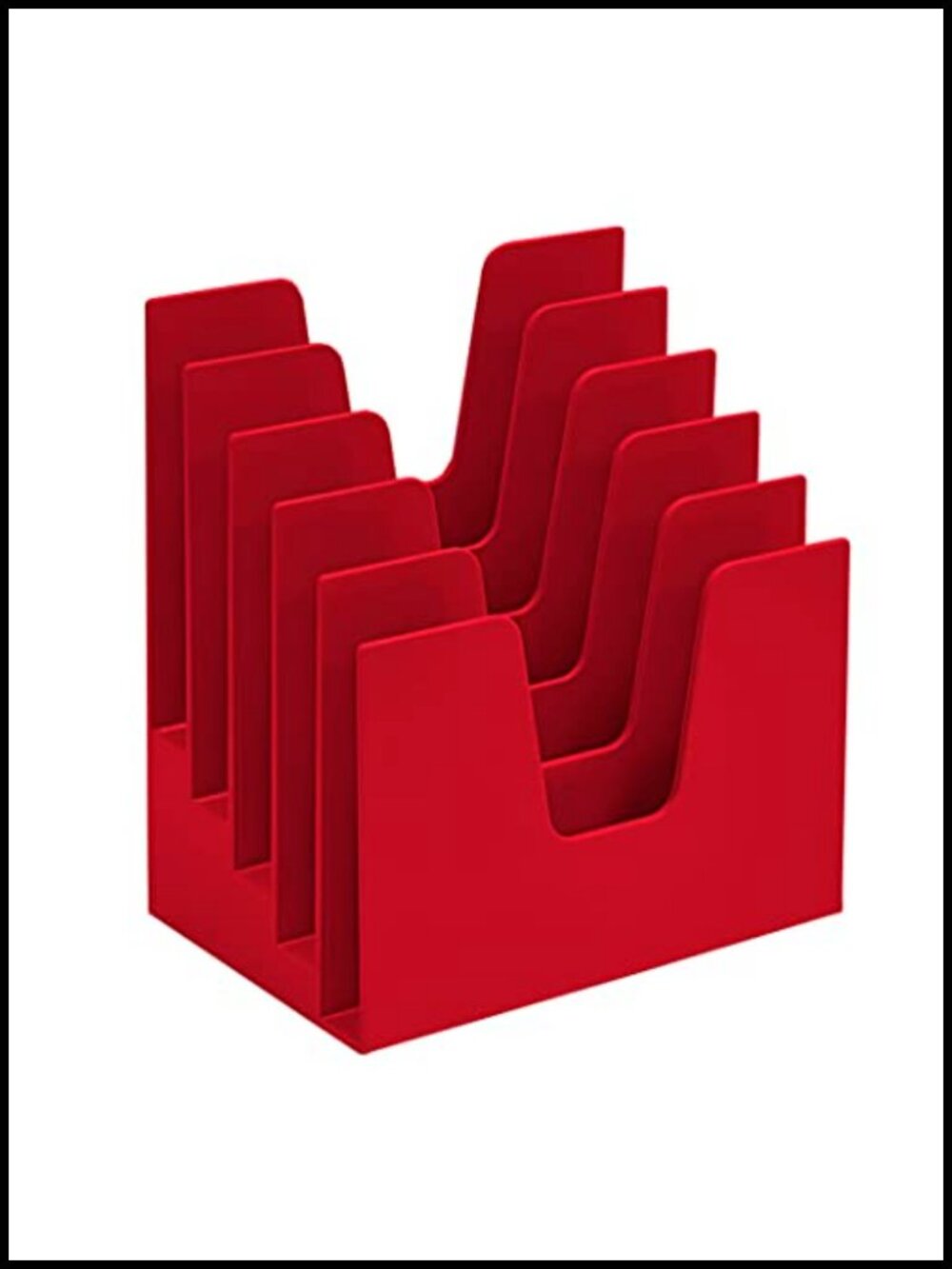 Acrimet 5-Section Incline File Sorter Desktop Mail Organizer Durable Plastic No